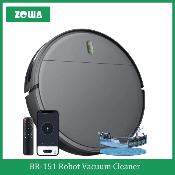 ZCWA BR151 Robot Vacuumer Auto Charges 6000PA Power App Control Tank Water Robot Robot Aspirer Cleaner Electric Sweeper