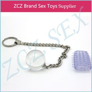 ZCZ verre jouet et anneau pénien haute qualité gode Anal Plug sexe pour femmes verre boule de Geisha DX243-8