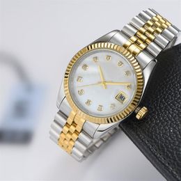ZDR-2813 механизм мужские женские автоматические золотые часы платье Нержавеющая сталь Сапфировое стекло Светящиеся пары Стиль Классические наручные часыe208C