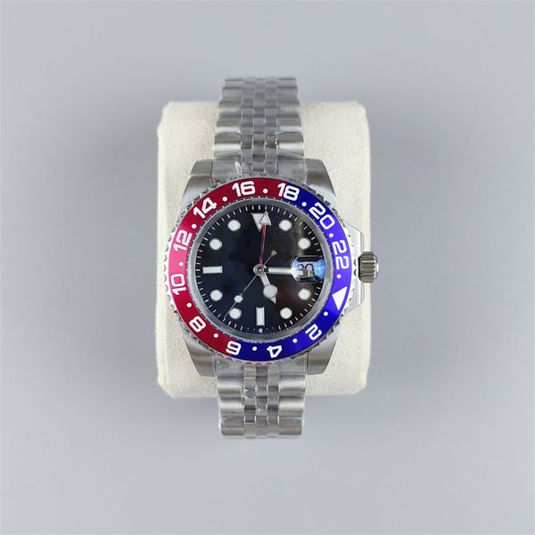 ZDR reloj de lujo bisel de cerámica sub montre homme 41MM relojes de pulsera de moda 126710blnr gmt popular maduro azul rojo diseñador relojes mujeres dh02 C23