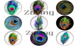 Zdying Hele 1825mm Ovale Vorm Glas Cabochon Pauwenveer Dome Kralen DIY Sieraden Maken Bevindingen 10pcslot9781436