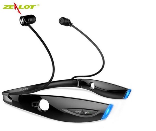 Zealot H1 Sport Auriculares inalámbricos Bluetooth A prueba de sudor Auriculares de moda PLEGABLES Auriculares estéreo Bluetooth con micrófono 2485011
