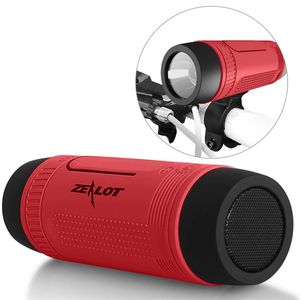 Zealot-altavoz S1 con Bluetooth para bicicleta, Subwoofer portátil para exteriores, columna inalámbrica de graves, Radio FM, Banco de energía, linterna y soporte para bicicleta