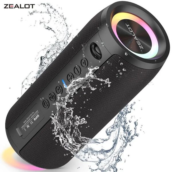 ZEALOT S51PRO 40W Hightooth Ser 3D basse stéréo Bluetooth Portable IPX5 étanche approprié TWS Boom Box 240125