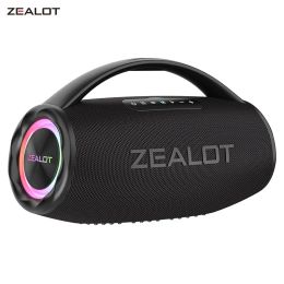 ZEALOT S97 Altavoz portátil de altavoz Bluetooth 80W con Bluetooth 5.2, mango portátil, tiempo de juego de 18 horas, para fiesta, camping