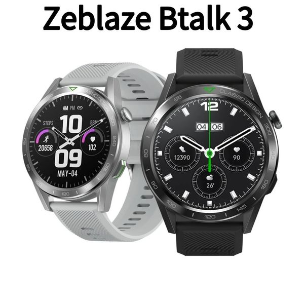 Zeblaze Btalk 3 montre intelligente 1.39 pouces IPS HD écran 24H moniteur de santé montre traqueurs d'activité montre intelligente en acier inoxydable 240110