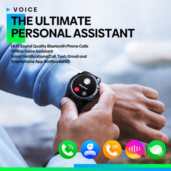 Zeblaze Vibe 7 Lite Smart Watch de 1,47 pouce IPS Affichage de la santé Smartwatch Monteur vocal compatible Bluetooth