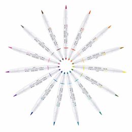 Zebra Mildliner Double Ended Brush Markeerstift Marker Pen / Extra Fine 15 Color Count Set Creative Modeling Kawaii 201102