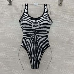 Zèbre imprimé une pièce maillots de bain femmes natation Biquinis concepteur lettre fronde maillot de bain vêtements de plage