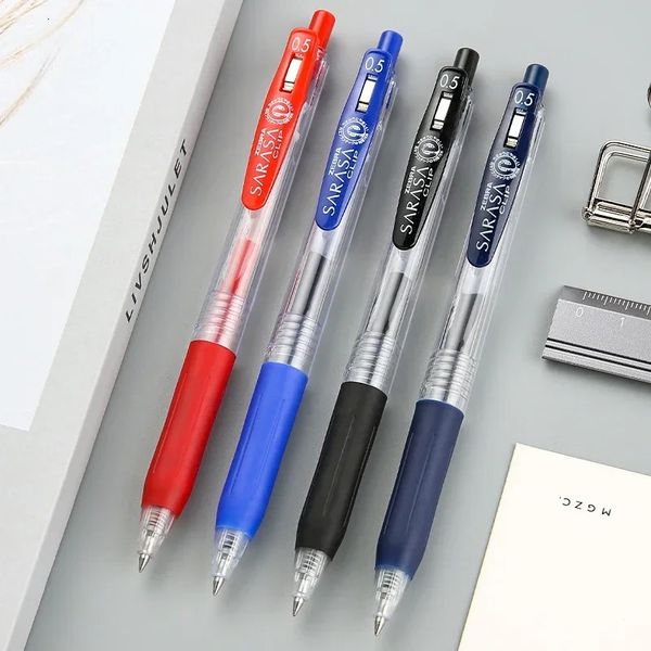 Zebra Gel Pen de gel retráctil 0.5 mm Sarasa Clip rojo Blue Black Japenese Press Press Tipo Pen Test Pen School Supplies 240401