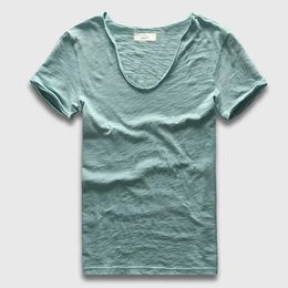 Zecmos Brand Men T-shirt Plain Hop Hop Fashion Casual V Necl