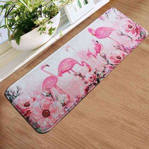 Zeegle Flamingo Cuisine Tapis Tapis Couloir Entrée Extérieur Paillasson Tapis De Sol Chambre Chevet Pied Pad Table Basse Tapis De Sol 211109