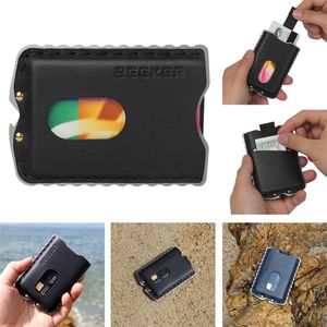 ZEEKER hommes portefeuilles mince poche avant portefeuille porte-carte portefeuille minimaliste à la main en cuir véritable Wallet2255