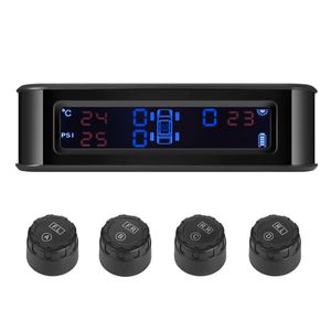 ZEEPIN C220 Solar Powered TPMS Car Tire Pressure Monitor System Voice Broadcast 4 External Sensors