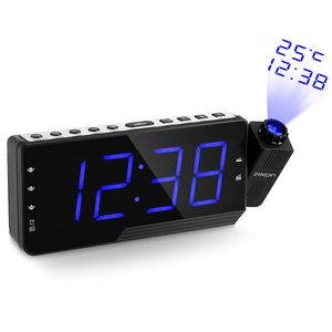 ZEEPIN PRA - 001 Projecteur Numérique Réveil Radio Alarme Snooze Minuterie Température