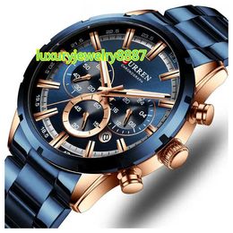 Zeetech Reloj Relogio Top qualité Business CURREN 8355 montre-bracelet à Quartz pour homme grand visage argent affichez vos montres en acier de charme