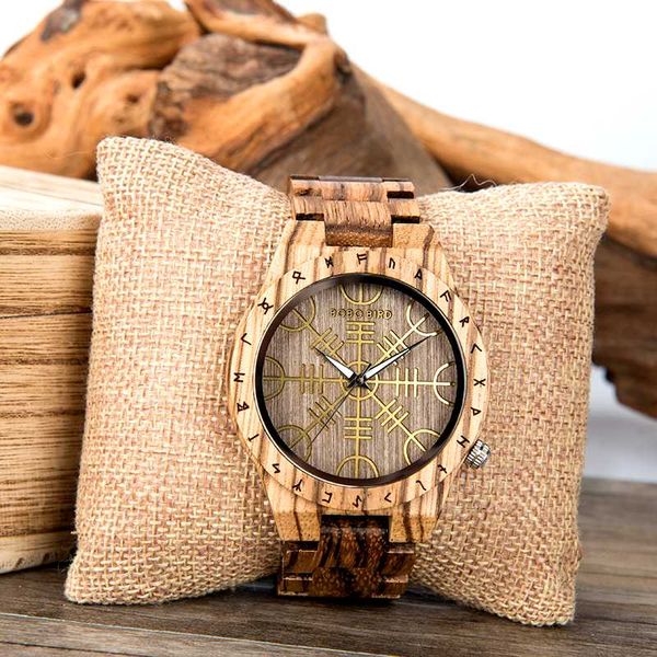 Zegarek meski BOBOBIRD montre pour hommes en bois nouveau Design Unique montres-bracelets en bois de luxe relojes de hombre Support Drop L-T16283V