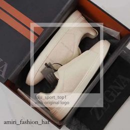 Chaussures zegna hommes avec designer box chaussures décontractées triple point bas sneaker stripes stripes de mariage social qualité chaussure en cuir zegnas logo 777