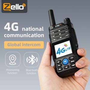 Zello talkie-walkie 4g Radio avec carte Sim dent bleue longue portée bidirectionnelle professionnelle puissante KSUN ZL10 220728
