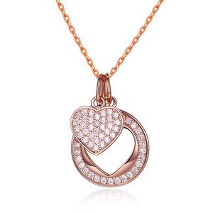 Zemior 925 Sterling Zilver Vrouwen Romantische Hart Hanger Kettingen Volledige Clear Cubic Zirconia Ketting Sieraden Verjaardag Gift Q0531