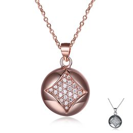 Zemior Kettingen Dames Echt 925 Sterling Zilver Ronde Hollow Star Hanger Ketting Luxe Cubic Zirkoon Zilver Fijne Sieraden Q0531