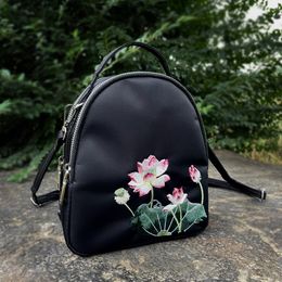 Zen Chinese etnische stijl damestas geborduurd crossbody tas hoogwaardige retro mode nylon backpack small tas doek tas