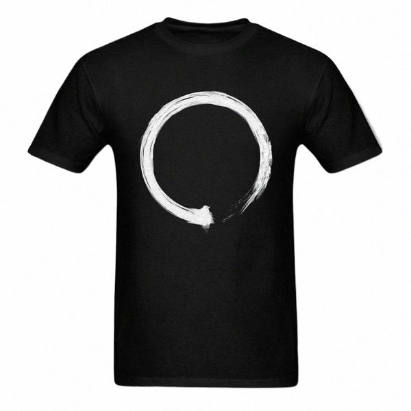 Zen Enso camiseta blanca para hombres camiseta negra camiseta minimalista ropa Cott de alta calidad estilo chino personalizado Tops Tees XL r93W #