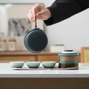 Juego de tetera y taza de té Zen Kit para hacer el hogar Bolsa portátil para viajes al aire libre Suministros chinos 1 tazón 3 240325