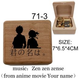 Zen Zen Zense Musique de l'anime your nom kimi no na wa music box Movement Mouvement Birthday Casket Gift Casket Office décoration