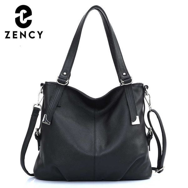 designer bag Zency sacs en cuir véritable pour femmes Simple classique sac à bandoulière grand trajet doux bandoulière fourre-tout sac à main femme de haute qualité