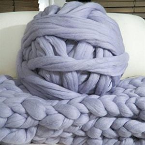 ZENGIA 1000g Ball Super Épais Fil Doux Laine Mérinos Fils Grand Chunky Fil Volumineux Bras Roving Couverture À Tricoter Fil à Filer Laine T176P