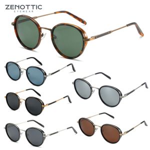 ZENOTTIC 2023 2024 Steampunk lunettes de soleil Rrtro rondes lunettes de soleil polarisées pour femmes hommes Vintage UV400 nuances 430002 240124