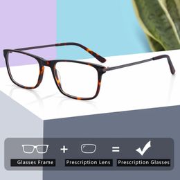 Zenottic Acetaat Recept glazen mannen Anti Blue Light Computer Eyewear Optische bijziendheid Hyperopia Pochromic -bril 240511