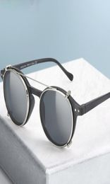Clip rond à Steampunk rétro zenottique sur les lunettes de soleil hommes Femmes Double couche amovible Polarisé UV400 LOISSES SUM