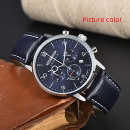 Montres de poignet Zeppel pour hommes 2024 MONTES MENS SIX AIGNES ALL All Calan Travail Quartz Watch de haute qualité Top Luxury Marque Chronograph Clock Coue Belt Allemagne