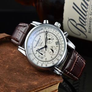 Zeppelin montres hommes haut de gamme de luxe décontracté en cuir Quartz montre pour hommes affaires horloge mâle Sport étanche Date Chronograp242b