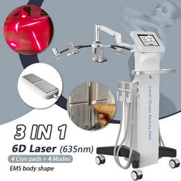 Zerana Lllt Lipo Laser Machine 3000 MW Lipolaser Shape System Red Light Fet Loss Therapy DHL verzonden 6 behandelkoppen kunnen 360 ° automatische rotatie -apparaat333