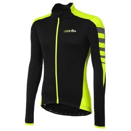 Zero RH Team Cycling Men Bike Suits Winter Thermal Fleece Jacket MTB Lange Mouw Warm Tops Maillot Ropa Ciclismo 240403