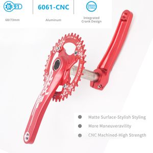 Préchance de la manivelle de vélo à zéro 104 BCD Crankset de vélo de montagne 32/34/36 / 38T MTB Chain-Wheel 7/8/9/10/11 Crank Set Fit Shimano Slx