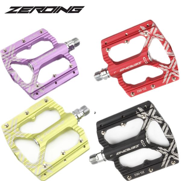 Pedal de bicicleta de cero cojinetes de sello ultraligeros Pedales anti-Slip Road BMX Pedales de ciclo MTB Accesorios de piezas de bicicleta de plataforma plana