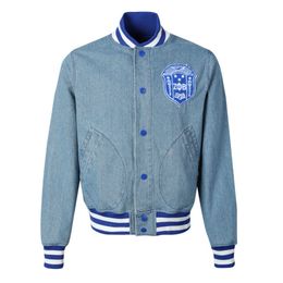 Zeta Phi Beta – veste bomber en Denim pour femmes, design personnalisé, sororité