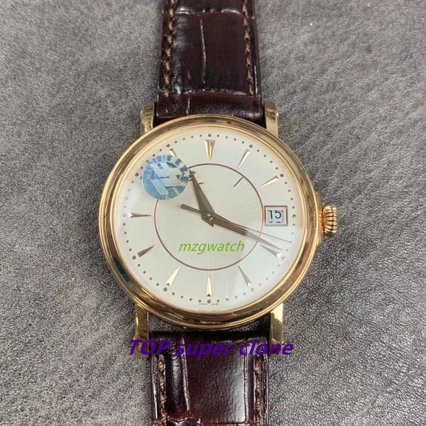 ZF Factory 5153 Reloj vintage Movimiento Cal.324 Diámetro 38 mm Espesor 10 mm Correa de piel de vaca Tapa de olla Cristal de zafiro resistente al agua Hebilla de reloj con linterna