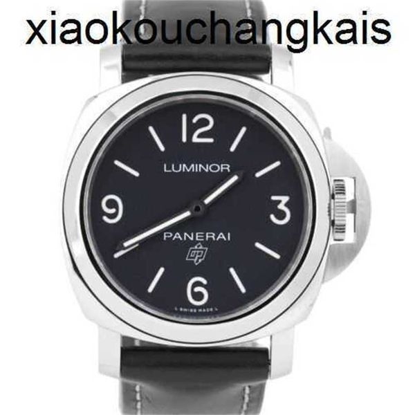 Zf Factory Panerais Reloj Hombres Movimiento Automático Intacto Peina Base de Lámpara PAM 000 Acero Negro Manual 44mm PAM00000