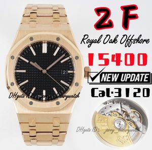 ZF Luxury Herrenuhr 15400 Ultimate Version, 41 mm CAL.3120 mechanisches Uhrwerk, Energiespeicherzeit 41 Stunden. Goldstahl mit schwarzem Zifferblatt