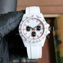 ZF Motre Be Luxe Luxury Watch Wrist Wristarch 40mm 4130 Chronograph Mouvement mécanique Case céramique Men Montres Designer Watchs Wrist Wistrands Relojes