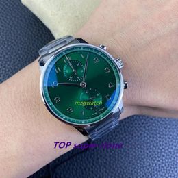 ZF – montre avec fonction de synchronisation, mouvement mécanique, diamètre 41mm, cadran vert, bande en acier inoxydable, verre saphir, étanche