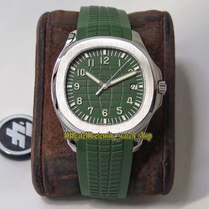 ZF Topversie Aquanaut 5168G-010 groene wijzerplaat Cal 324 SC automatisch mechanisch 5168 herenhorloge saffier stalen kast rubberen luxe Spo285Y