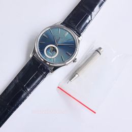 ZF Watch 39mmx9.9mm Q1368420 Moon Fase Watch Al.925 Beweging Sapphire Crystal Glass Designer Watches Wordtwatches