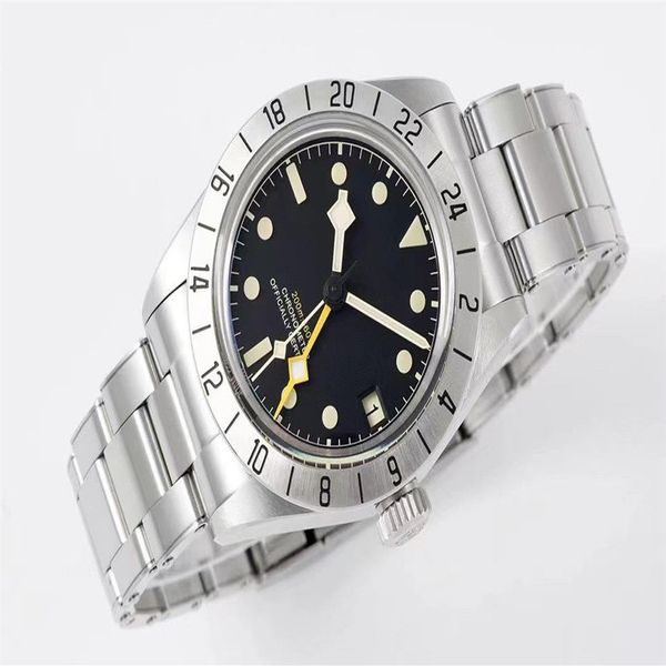 Reloj ZF diámetro 39 mm equipado con función GMT 24 horas escala fija anillo exterior 3 en punto calendario de salto instantáneo puede ser ad287k