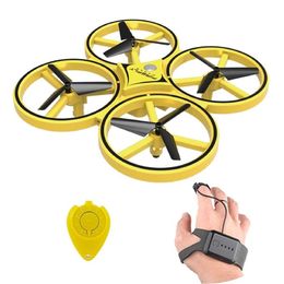 ZF04 RC Drone Mini Infrarouge Induction Main Contrôle Drone Altitude Tenir 2 Contrôleurs Quadcopter pour Enfants Jouet Cadeau 220720